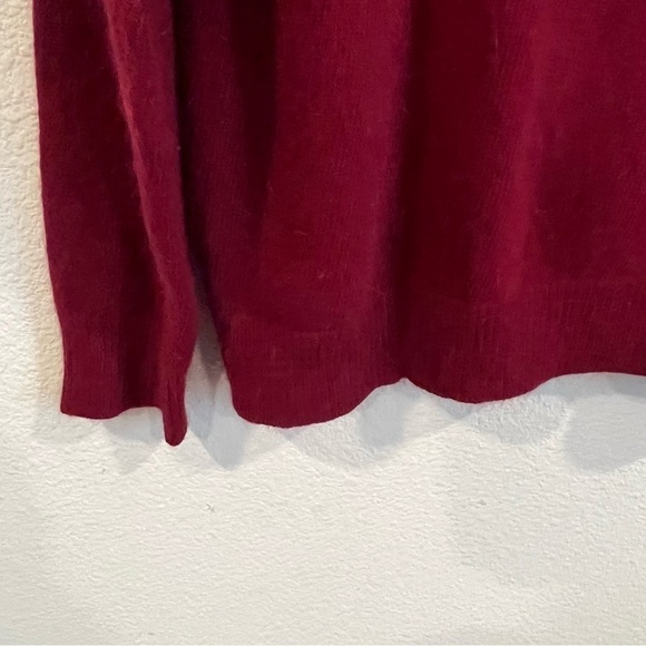 Cosette red burgundy fuzzy mock-neck turtleneck fits like medium - Picture 7 of 7